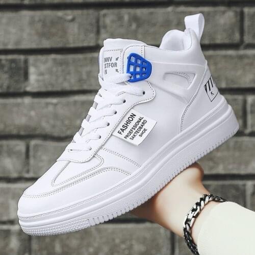 2021 Autumn High Top Men Sneakers Breathable Sneaker Man Platform Shoes Tennis Vulcanized Shoes Colorful Leather Casual Shoes
