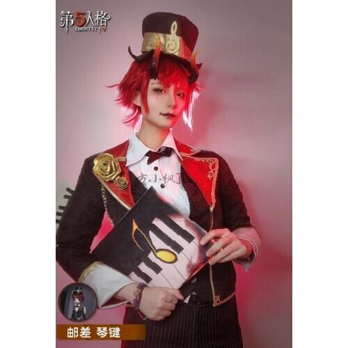 Victor Grantz Keyboard cos Identity V anime man woman cosplay High-quality uniform costume full set Top + pants + hat + tie