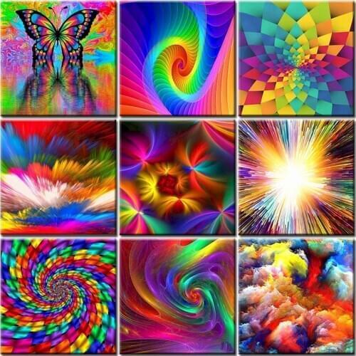 Painting By Numbers Abstract Picture With Frame Diy Kits On Canvas Acrylic Paint For Adults Coloring By Numbers Decoration Art