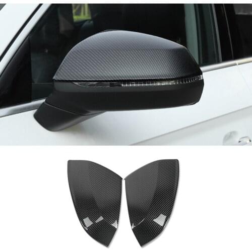 Carbon Fiber Rearview Door Side Mirror Cover Trim Fit For Audi Q5 FY 2018-2020 Car Styling Accessories