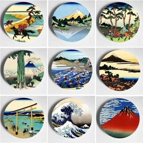 Tomitake Zesendertig Koning Wall Plate Wall-Hanging Katsushika Hokusai Ukiyo-e Decoration plate