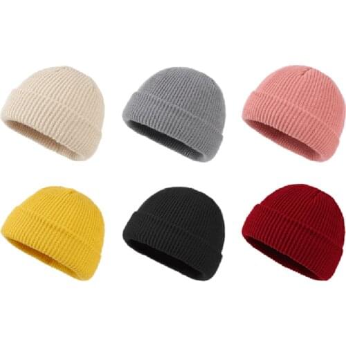 2021 New Winter Warm Knitted Hats Men Women Cotton Ski Fashion Outdoor Sports Melon Leather Caps Wild Couple Hoods