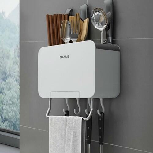 Knife Block Holder Adhesive Bathroom Shower Shelf Wall Mount Kitchen Counter Organizer Storage Basket Drying Rack Shelves WF