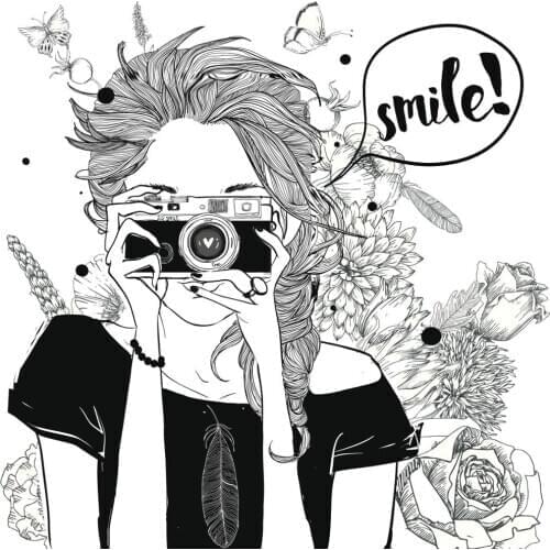 ZhuoAng Pretty Girl Take Photo Clear Stamps For DIY Scrapbooking/Card Making/Album Decorative Silicone Stamp Crafts