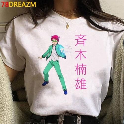 Saiki k clothes top tees female aesthetic vintage japanese tshirt clothes ulzzang couple clothes