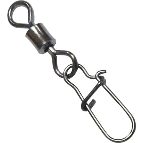 30Pcs Fishing Connector Stainless Steel Bearing Rolling Swivel With Safety Snap Fishhook Lure Tackle Fishing Accessories