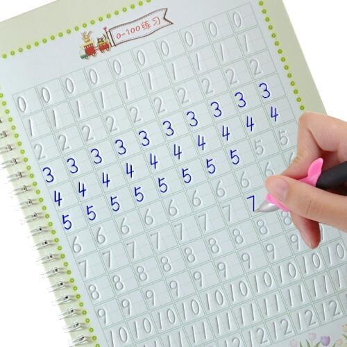 New Arabic Numerals Copybook Groove Design Children Regular script exercises Stationery for primary school students Beginners