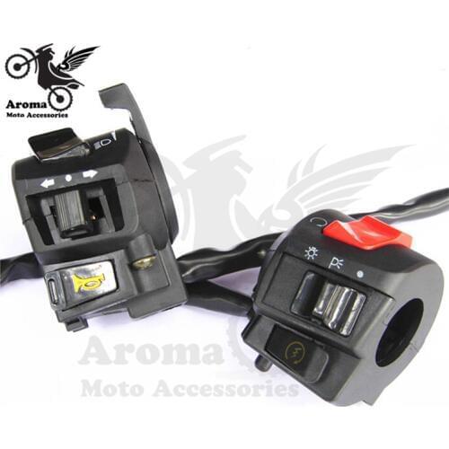 Universal motorcycle handlebar switches scooter atv mountain Dirt Bike motorbike control Headlight Turn Signal Light Horn Switch
