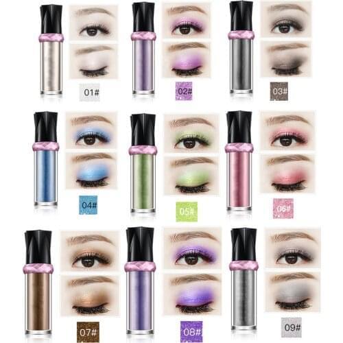 Waterproof Sweat-proof Monochrome Roll On Eye Shadow Powder Shimmer Roll Balls Highlighter Eye Shadow Powder Colorful Eye Shadow