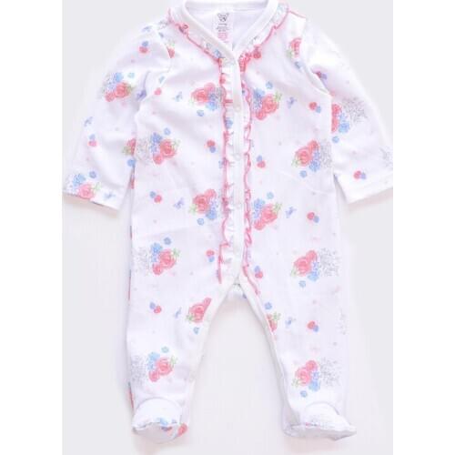 High quality newborn clothes baby girl winter clothes baby long sleeve jumpsuit cotton baby girl lace princess wrap jumpsuit