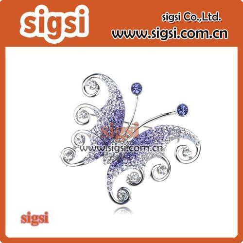 High quality 45mm rhinestone butterfly pendant