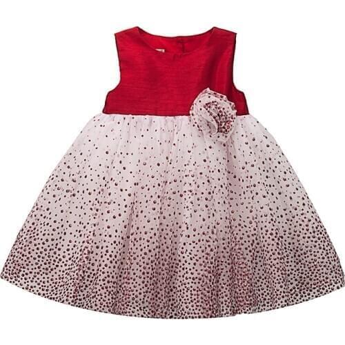 Yatheen Baby Girls NB-6m Glitter Fit-And-Flare Dress Kids Party Dresses