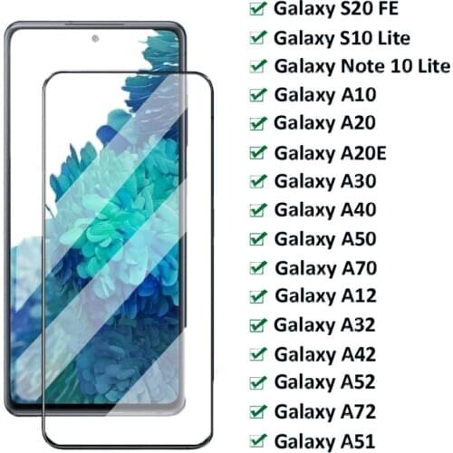 Tempered Glass For Samsung Galaxy S20FE S21 Plus S10 Note 10 Lite A42 A32 A12 A51 A50 A40 A70 A30 A20E A10 Screen Protector Film