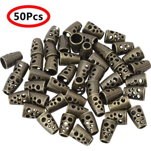 50 Rope Stoppers Novelty Hollow Out Conical Bell Cord Locks Durable Locking Toggle for Sportwear Bag Paracord Clothing Accessory