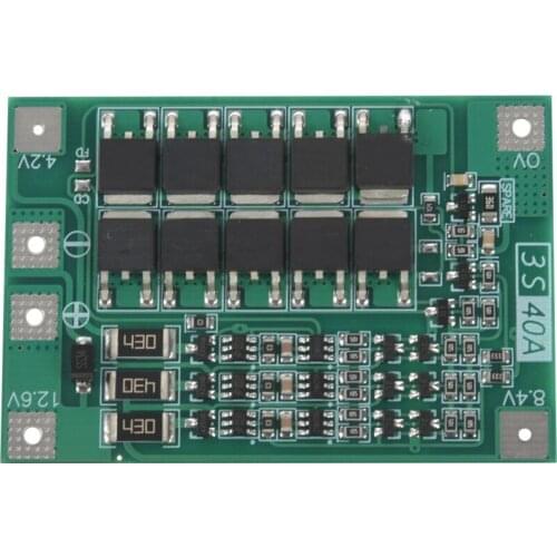 3S 40A For Screwdriver 12V Li-Ion 18650 Bms Pcm Battery Protection Board Bms Pcm With Balance Liion Battery Cell Pack Module