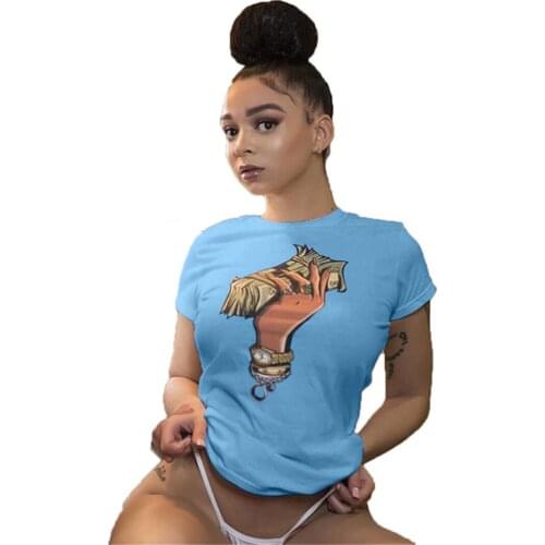 RStylish 2021 Fashion Lounge Wear Trend US Dollar Print Summer Round Neck Short Sleeve Plus Size Women T-shirt