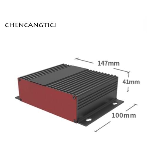 1 Set Integrated Aluminum Box Aluminum Alloy Shell Instrument Outer Case DIY Power Supply Enclosure 147*41*100/150/155