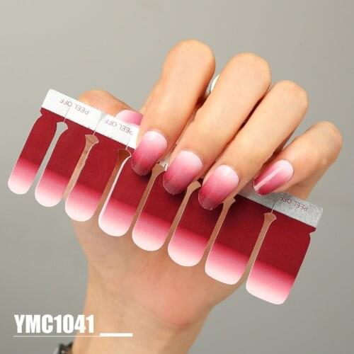 16tips/sheet Nail Stickers New Light Pastel Color Pure Bright Decoration DIY Waterproof Self-adhesive Flower Manicure Tips