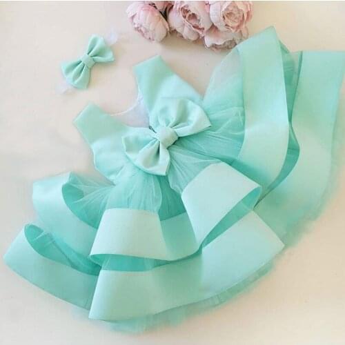 2022 Newborn Baby Girls New Year Costume Christmas Dress Toddler Kids Outfits Baby 1st Birthday Party Layered Tutu Dress 1-5Year