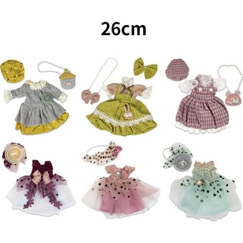 26cm BJD Clothes Doll Clothes Princess Dress Up Toys Gifts Clothes Accessories