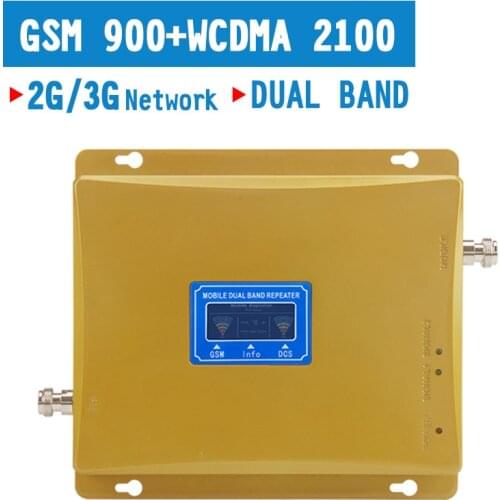 2G 3G GSM 900MHz Repeater 3G WCDMA 2100MHz Cellular Signal Amplifier UMTS Repetidor 2G 3G Dual Band Cell Phone Booster Kit