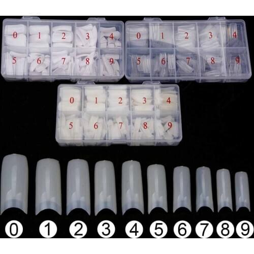 500pcs Acrylic Nail Tips False Nails Designs Nail Polish Tips French Manicure Fake Nails Artificial Fingernails Nail Capsule