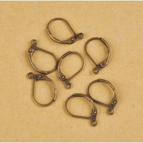 500pcs Antique Bronze France Lever Earring Hooks Wire Settings Base Earrings Hoops For Jewelry Making Finding Supplies