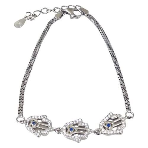 Fatima hand bracelet 925 silver finished in rhodium brand OSNOR