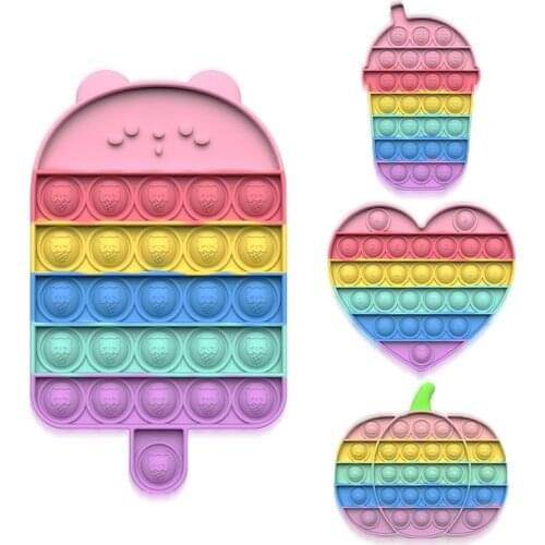 Fidget Toys Antistress Toy for Children Kit Kawaii Pop Push Bubble Sensory Relief Toys Ice Cream Novelty Toy