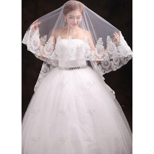Foreign Trade Wedding Dress Veil Lace Diamond Large Lace 3 M Womens Wedding Headdress Bridal Veil Veil Wholesale Ts9815