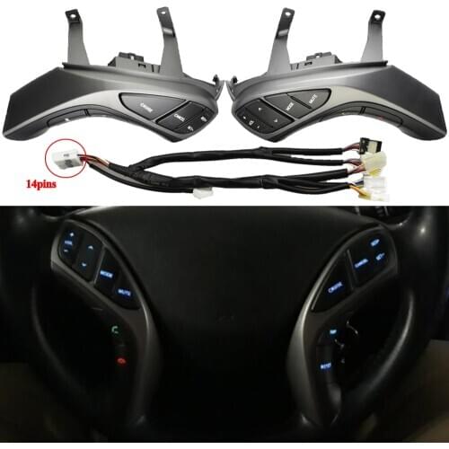 Auto Steering wheel Button For Hyundai Elantra 2012 2013 2014 2015 Year I30 Audio Phone Bluetooth Cruise Control Car Switches