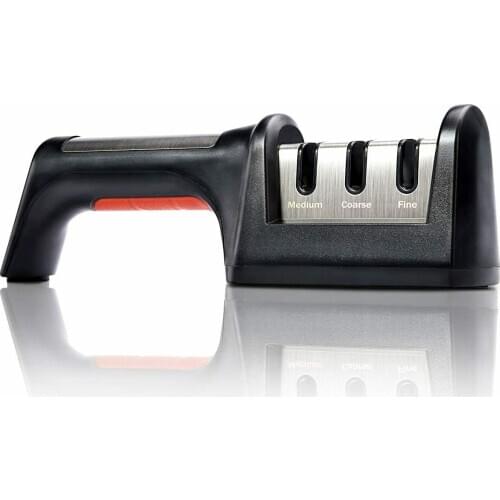 Kitchen Knife Sharpener 3-Stage Diamond Coated Tungsten Steel Sharpening Blades