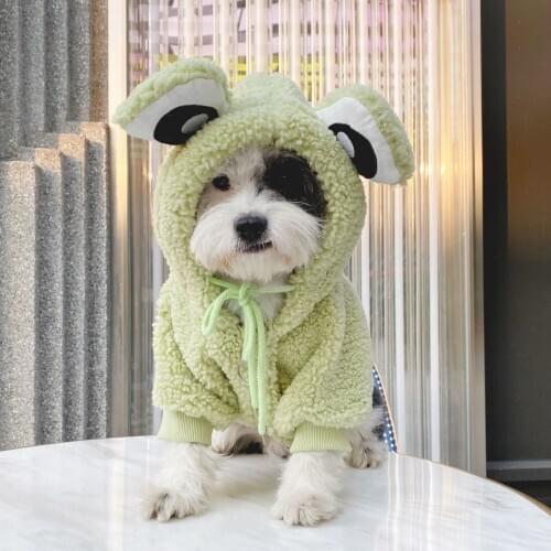 Frog Shape Dog Sweater for Small Medium Dogs Warm Sweater for French Bulldog Print Coat Pet Clothing Puppy Costume Wholesale