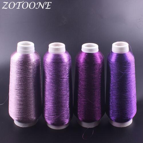 ZOTOONE Fine 3000M/Spool Metallic Sewing Thread Gold Machine Yarn Embroidery Threads For leather Apparel Fabric Sewing Accessory