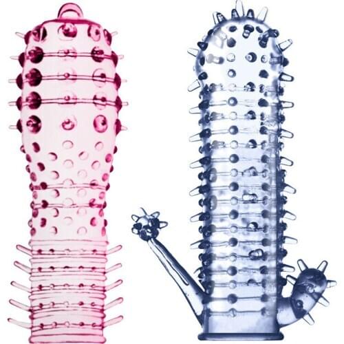 Male Adult Sex Product Dildo Crystal Spike Braces Vibrator Strong Man Penis Condom Cup Women G-Spot Orgasm Toys Anal Plug