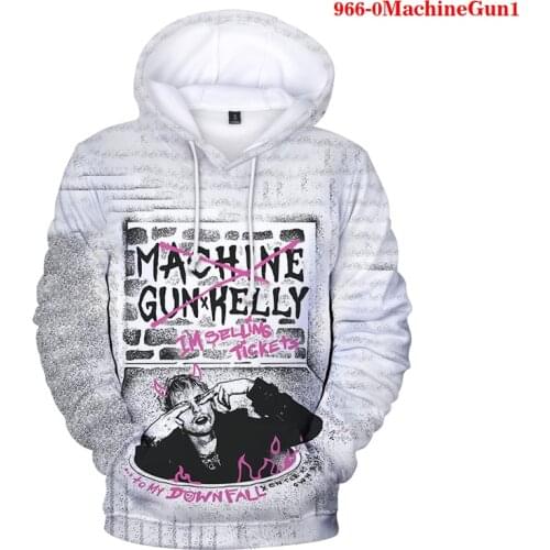 New Fashion Machine Gun Kelly Men and Women 3D Printed Thin Hoodies Pullovers Sweatshirts Long Sleeved Hooded Sweatshirt Tops