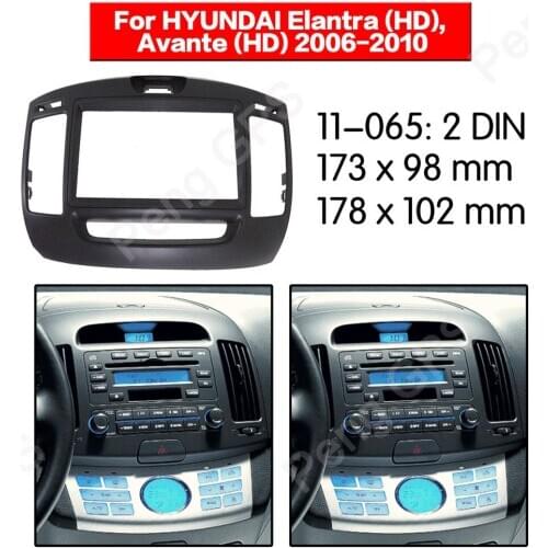 2 DIN Car Radio stereo Fitting installation adapter fascia For HYUNDAI Elantra(HD) Avante(HD) 2006-2010 frame Audio Fascias