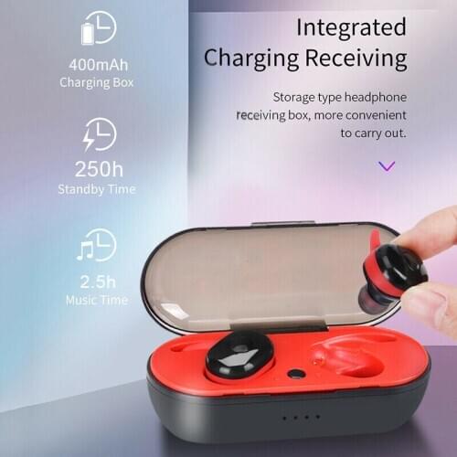 PYMH TWS Mini Wireless Bluetooth 5.0 Earphones In-ear Sports Stereo Headset Earbuds