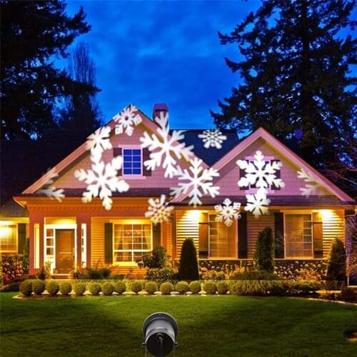 Christmas Lights LED Snowflake Projector Outdoor Waterproof Disco Lamp LED Stage Light Home Garden Party Decoration EU /US Plug