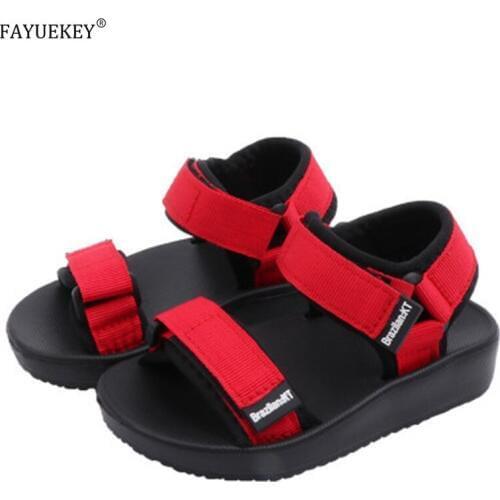 2020 Summer Boys Sandals Kids Toddler Bohemian Shoe for Girls Canvas EVA Fashion Childrens Cool Slippers for School 24-35