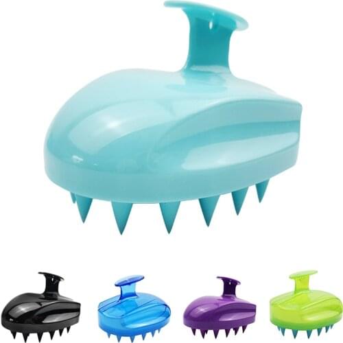 Silicone Head Body Scalp Massage Brush Comb Shampoo Hair Washing Comb Shower Brush Bath Spa Slimming Massage Brush