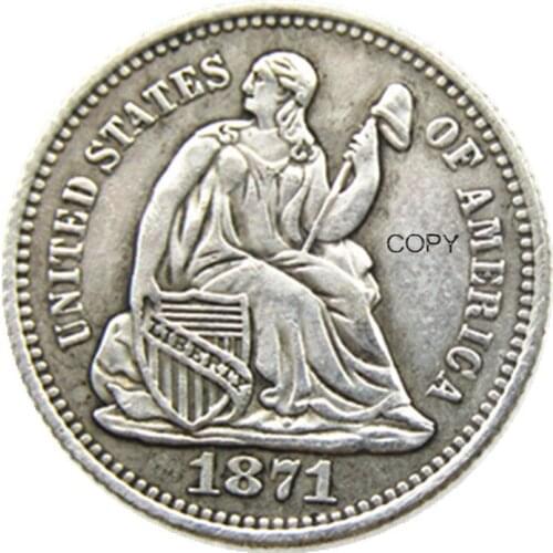 USA 1871P/S(Mintmark Above) Liberty Seated Half Dime Legend Obverse Copy Coins
