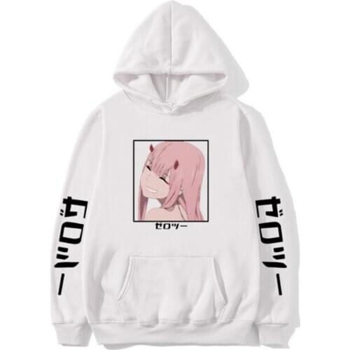 Student Autumn Winter Sweatshirts Darling In The Franxx Mens Womens Couple Outfit Beautiful Girl Print Zero Two Harajuku Hoodies