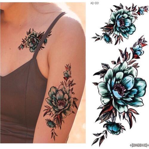 Temporary Tattoos Body Art Sexy Waterproof Fake Large Tattoo Stickers Best Sell Rose Flower Totem For Men Women Cool Stuff China