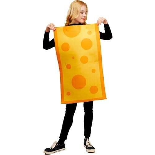 Adult Women Cheese Tunic Costume Cosplay Christmas&Halloween Funny Cheese Clothing Costume