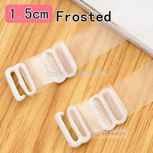 1.5cm metal Will not produce allergic Womens transparent silicone bra straps baldric adjustable Intimates Accessories 1 Pair
