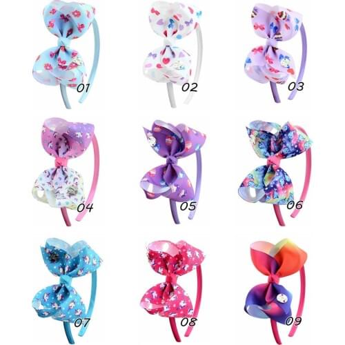 1PC Fashion Printed Bow Flower Hair Band Girl Cute Hair Band Headband Childrens Gift