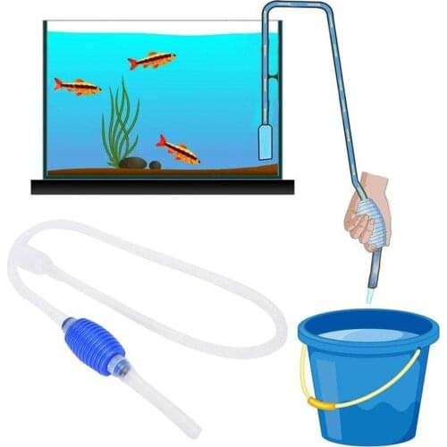 1pcs Manual Aquarium Clean Vacuum Water Change Changer Gravel Aquarium Simple Fish Supplies Tank Vacuum Siphon Pump Clean Tools