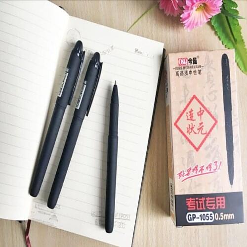 12Pcs/Set High Quality Examination Dedicated Pen Bullet 0.5mm Black