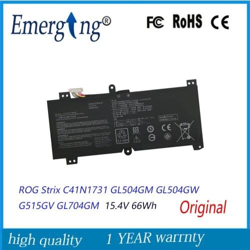 15.4V 66Wh Original C41N1731 New Laptop Battery for ASUS ROG Strix GL504GM GL504GW GL504GS G515GV GL704GM